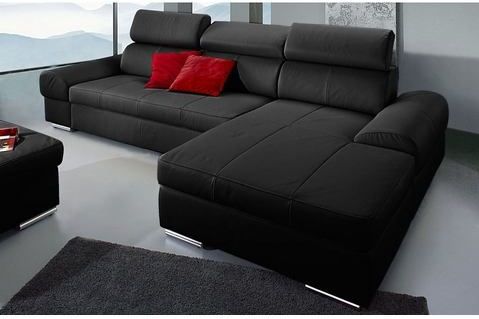 sit&more Ecksofa Broadway, mit verstellbaren Kopfteilen, wahlweise mit Bettfunktion