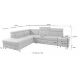 sit&more Ecksofa "Limit L-Form", wahlweise mit Bettfunktion und Bettkasten