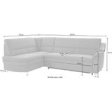 sit&more Ecksofa "Cardoso L-Form", mit Federkern, wahlweise mit Bettfunktion und Schubkasten