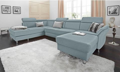 sit&more Wohnlandschaft "Avignon U-Form", wahlweise mit Bettfunktion und Stauraum, inklusive Kopfteilverstellung
