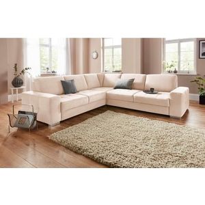 sit&more Hoekbank Santorini L-vorm met binnenvering en zitdiepteverstelling, naar keuze met slaapfunctie