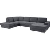 sit&more Wohnlandschaft "Santorini U-Form", mit Federkern und Sitztiefenverstellung, wahlweise mit Bettfunktion