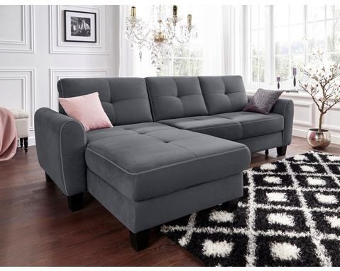 sit&more Ecksofa "Varese L-Form", mit Federkern, wahlweise mit Bettfunktion und Stauraum