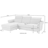 sit&more Ecksofa »Avignon L-Form«, Kopfteilverstellung, wahlweise mit Bettfunktion und Bettkasten