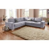 sit&more Ecksofa "Santorini L-Form", mit Federkern und Sitztiefenverstellung, wahlweise mit Bettfunktion