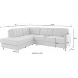 sit&more Ecksofa "Picasso L-Form", wahlweise mit Bettfunktion und Bettkasten