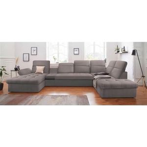 sit&more Wohnlandschaft »Stardust U-Form«, inklusive Kopfteilverstellung, Armlehnenfunktion und Tischelement
