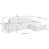 sit&more Ecksofa Labene, wahlweise mit Bettfunktion und Bettkasten, inkl. Rückenkissen