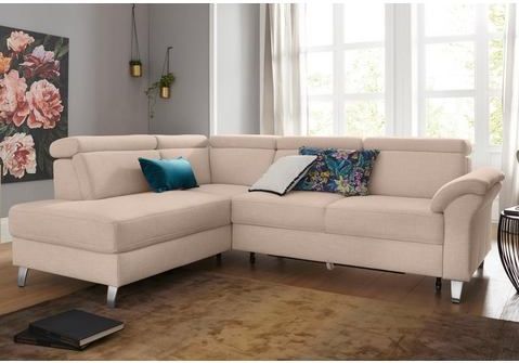sit&more Ecksofa, inklusive Kopfteilverstellung, wahlweise mit Bettfunktion und Bettkasten