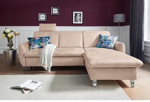 sit&more Ecksofa "Daytona L-Form", mit Federkern, einer Kopfstütze und wahlweise mit Bettfunktion