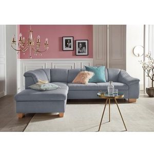 sit&more Ecksofa »Santo L-Form«, mit Federkern, wahlweise mit Bettfunktion und Stauraum