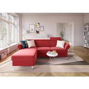 sit&more Ecksofa »Vincenzo L-Form«, inklusive Kopfteilverstellung, wahlweise mit Bettfunktion, Bettkasten