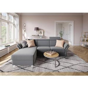sit&more Ecksofa »Vincenzo L-Form«, inklusive Kopfteilverstellung, wahlweise mit Bettfunktion, Bettkasten