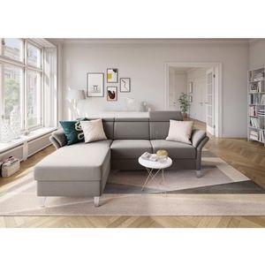 sit&more Ecksofa »Vincenzo L-Form«, inklusive Kopfteilverstellung, wahlweise mit Bettfunktion, Bettkasten