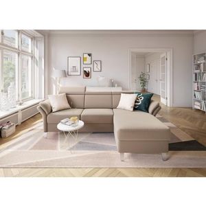 sit&more Ecksofa »Vincenzo L-Form«, inklusive Kopfteilverstellung, wahlweise mit Bettfunktion, Bettkasten