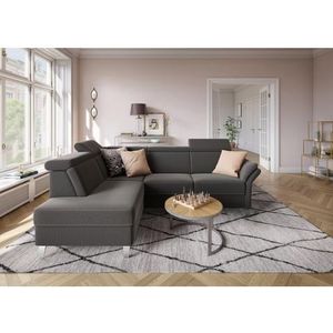 sit&more Ecksofa »Vincenzo L-Form«, inklusive Kopfteilverstellung, wahlweise mit Bettfunktion, Bettkasten