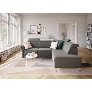 sit&more Ecksofa »Vincenzo L-Form«, inklusive Kopfteilverstellung, wahlweise mit Bettfunktion, Bettkasten