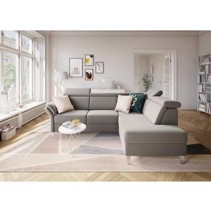 sit&more Ecksofa »Vincenzo L-Form«, inklusive Kopfteilverstellung, wahlweise mit Bettfunktion, Bettkasten