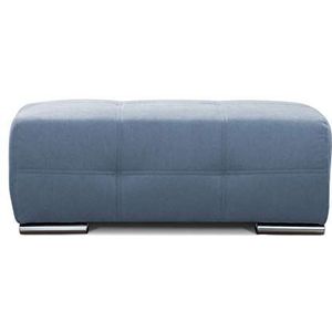 Cavadore beklede kruk Mistrel met stiksel/sofa-kruk/kruk/geschikt voor gestoffeerde meubels Mistrel/afmetingen: 109 x 42 x 73 (B x H x D) 109 x 42 x 73 Soft Clean Hellblau
