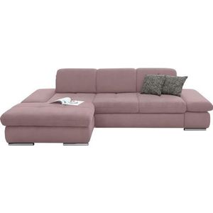 set one by Musterring Ecksofa »SO4100 V«, mit verstellbaren Kopfteilen, wahlweise mit Funktionen, Cord-Bezug