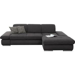 set one by Musterring Ecksofa »SO4100 V«, mit verstellbaren Kopfteilen, wahlweise mit Funktionen, Cord-Bezug
