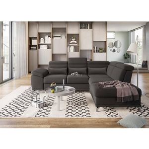 sit&more Ecksofa »Cabrio L-Form, mit Sitztiefenverstellung, Arm- und Kopfteilverstellung«, 3 Nierenkissen, Federkern, optional Bettfunktion und Stauraum