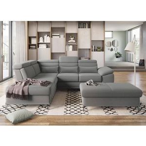 sit&more Ecksofa »Cabrio L-Form, mit Sitztiefenverstellung, Arm- und Kopfteilverstellung«, 3 Nierenkissen, Federkern, optional Bettfunktion und Stauraum