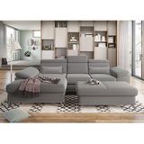 sit&more Ecksofa »Cabrio L-Form, mit Sitztiefenverstellung, Arm- und Kopfteilverstellung«, 2 Nierenkissen, Federkern, optional Bettfunktion und Stauraum