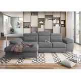 sit&more Ecksofa »Cabrio L-Form, mit Sitztiefenverstellung, Arm- und Kopfteilverstellung«, 2 Nierenkissen, Federkern, optional Bettfunktion und Stauraum