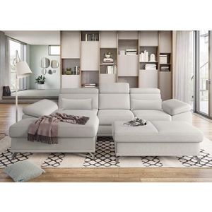 sit&more Ecksofa »Cabrio L-Form, mit Sitztiefenverstellung, Arm- und Kopfteilverstellung«, 2 Nierenkissen, Federkern, optional Bettfunktion und Stauraum