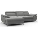 sit&more Ecksofa Cabrio L-Form, mit Sitztiefenverstellung, Arm- und Kopfteilverstellung, 2 Nierenkissen, Federkern, optional Bettfunktion und Stauraum
