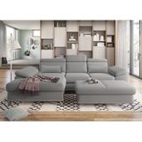 sit&more Ecksofa Cabrio L-Form, mit Sitztiefenverstellung, Arm- und Kopfteilverstellung, 2 Nierenkissen, Federkern, optional Bettfunktion und Stauraum