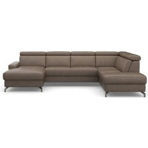 sit&more Wohnlandschaft Scarlett U-Form, inklusive Kopfteilverstellung, wahlweise mit Bettfunktion, Bettkasten