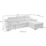 sit&more Ecksofa "Top Andiamo L-Form", wahlweise mit Bettfunktion, inklusive Kopfteilverstellung