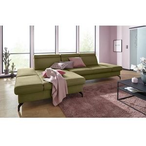 sit&more Ecksofa "Brisbane L-Form", Fußhöhe 12 cm, inklusive Sitztiefen-, Armteil- und Kopfteilverstellung