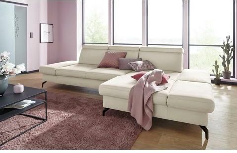 sit&more Ecksofa »Brisbane L-Form«, Fußhöhe 12 cm, inklusive Sitztiefen-, Armteil- und Kopfteilverstellung