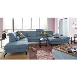 sit&more Wohnlandschaft »Brisbane U-Form«, Fußhöhe 15 cm, inklusive Sitztiefen-, Armteil- und Kopfteilverstellung