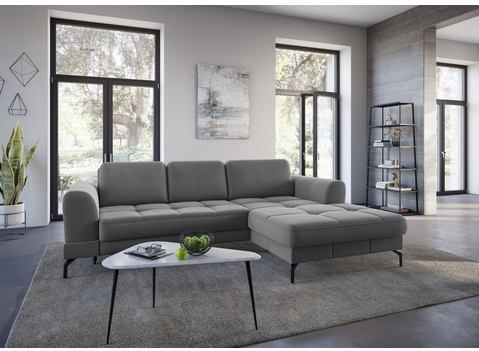 sit&more Ecksofa »Bendigo L-Form«, inklusive Sitztiefenverstellung, Bodenfreiheit 15 cm, 2 Fußfarben