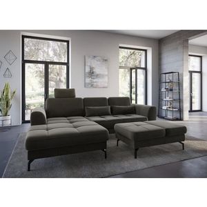 sit&more Ecksofa »Bendigo L-Form«, inklusive Sitztiefenverstellung, Bodenfreiheit 15 cm, 2 Fußfarben
