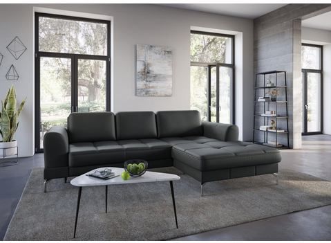 sit&more Ecksofa "Bendigo L-Form", inklusive Sitztiefenverstellung, Bodenfreiheit 15 cm, 2 Fußfarben