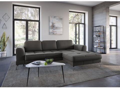 sit&more Ecksofa "Bendigo L-Form", inklusive Sitztiefenverstellung, Bodenfreiheit 15 cm, 2 Fußfarben