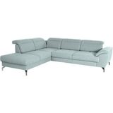 sit&more Ecksofa »Percy L-Form«, 12 cm Fußhöhe, Sitztiefenverstellung, wahlweise in 2 Fußfarben