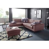 sit&more Ecksofa "Percy L-Form", 12 cm Fußhöhe, Sitztiefenverstellung, wahlweise in 2 Fußfarben