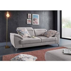 sit&more 2,5-Sitzer »Percy«, 12 cm Fußhöhe, Sitztiefenverstellung, wahlweise Kopfteilverstellung