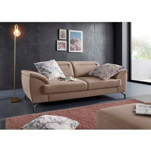 sit&more 2,5-Sitzer "Percy", 15 cm Fußhöhe, Sitztiefenverstellung, wahlweise Kopfteilverstellung