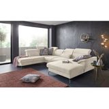 sit&more Wohnlandschaft "Percy U-Form", 15 cm Fußhöhe, Sitztiefenverstellung, wahlweise in 2 Fußfarben