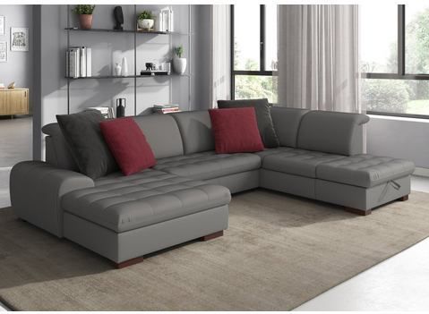 sit&more Wohnlandschaft "Luxor U-Form", wahlweise mit Bettfunktion, Bettkasten und Kopfteilverstellung