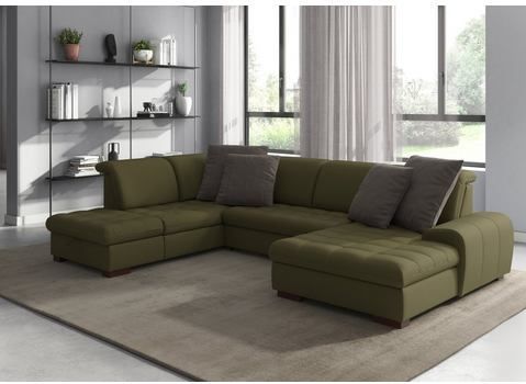 sit&more Wohnlandschaft "Luxor U-Form", wahlweise mit Bettfunktion, Bettkasten und Kopfteilverstellung