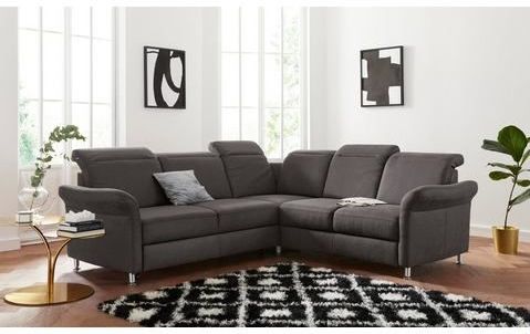 sit&more Ecksofa "Darwin L-Form", inklusive Federkern, wahlweise mit Kopfteilverstellung, Bettfunktion