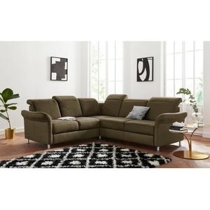 sit&more Ecksofa »Darwin L-Form«, inklusive Federkern, wahlweise mit Kopfteilverstellung, Bettfunktion